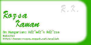 rozsa kaman business card